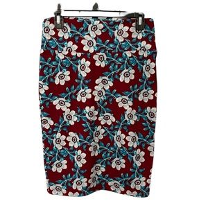 LulaRoe Simply‎ Comfortable Cassie Floral Pencil Stretchy High Waist Skirt Small
